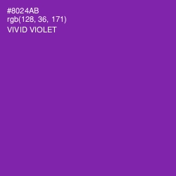 #8024AB - Vivid Violet Color Image