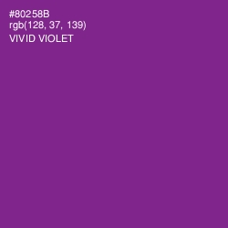 #80258B - Vivid Violet Color Image