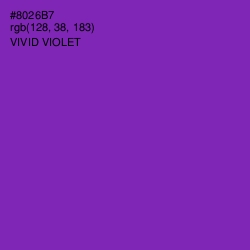 #8026B7 - Vivid Violet Color Image