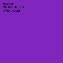 #8026BF - Vivid Violet Color Image