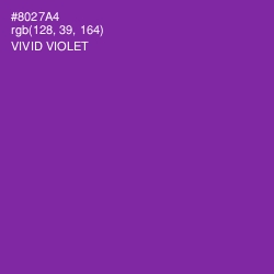 #8027A4 - Vivid Violet Color Image