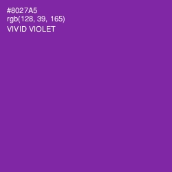 #8027A5 - Vivid Violet Color Image