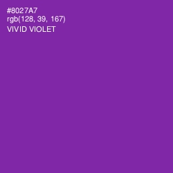 #8027A7 - Vivid Violet Color Image