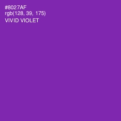 #8027AF - Vivid Violet Color Image