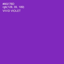 #8027BD - Vivid Violet Color Image