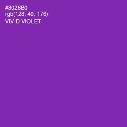 #8028B0 - Vivid Violet Color Image