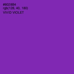 #8028B4 - Vivid Violet Color Image