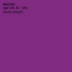 #802A81 - Vivid Violet Color Image