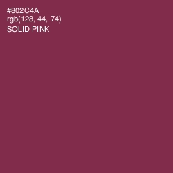 #802C4A - Solid Pink Color Image