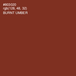 #803020 - Burnt Umber Color Image
