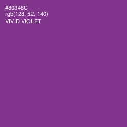 #80348C - Vivid Violet Color Image