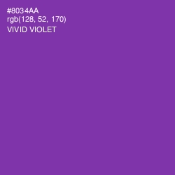 #8034AA - Vivid Violet Color Image