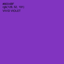 #8034BF - Vivid Violet Color Image