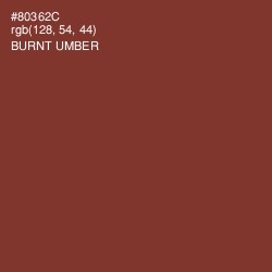 #80362C - Burnt Umber Color Image