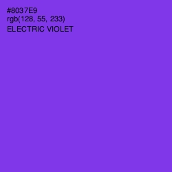 #8037E9 - Electric Violet Color Image