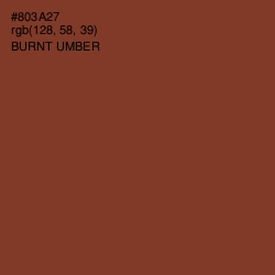 #803A27 - Burnt Umber Color Image