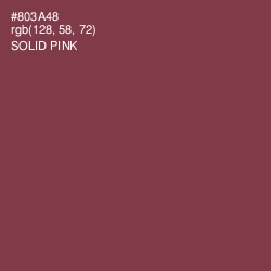 #803A48 - Solid Pink Color Image