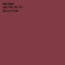 #803B43 - Solid Pink Color Image