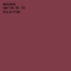 #803B48 - Solid Pink Color Image