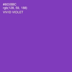 #803BBC - Vivid Violet Color Image