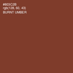 #803C2B - Burnt Umber Color Image