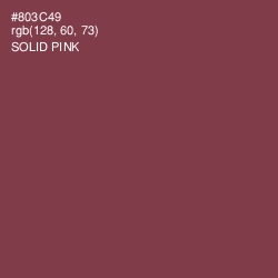 #803C49 - Solid Pink Color Image