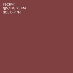 #803F41 - Solid Pink Color Image
