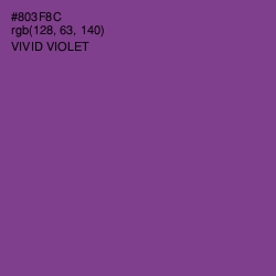 #803F8C - Vivid Violet Color Image