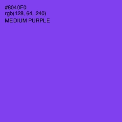 #8040F0 - Medium Purple Color Image