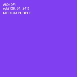 #8040F1 - Medium Purple Color Image