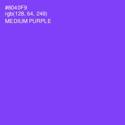 #8040F9 - Medium Purple Color Image