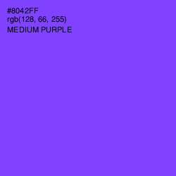 #8042FF - Medium Purple Color Image