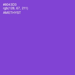 #8043D3 - Amethyst Color Image