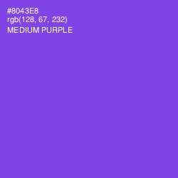 #8043E8 - Medium Purple Color Image