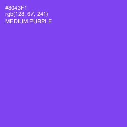 #8043F1 - Medium Purple Color Image