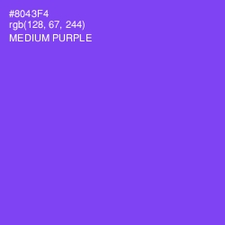 #8043F4 - Medium Purple Color Image