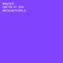 #8043FE - Medium Purple Color Image