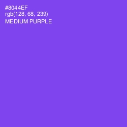 #8044EF - Medium Purple Color Image