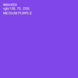 #8046E9 - Medium Purple Color Image