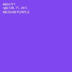 #8047F1 - Medium Purple Color Image