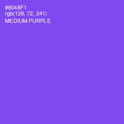 #8048F1 - Medium Purple Color Image