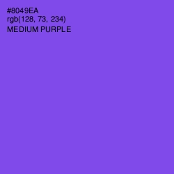 #8049EA - Medium Purple Color Image