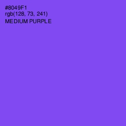 #8049F1 - Medium Purple Color Image