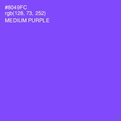 #8049FC - Medium Purple Color Image