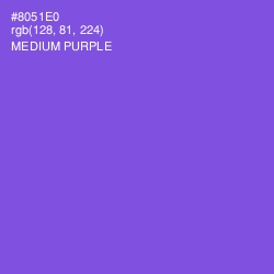 #8051E0 - Medium Purple Color Image