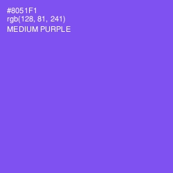 #8051F1 - Medium Purple Color Image