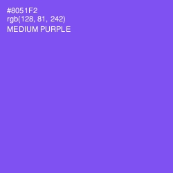 #8051F2 - Medium Purple Color Image