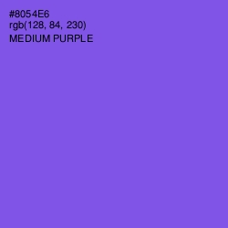 #8054E6 - Medium Purple Color Image