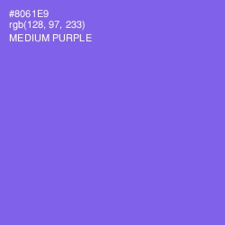 #8061E9 - Medium Purple Color Image