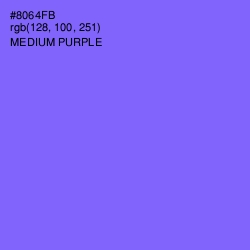 #8064FB - Medium Purple Color Image